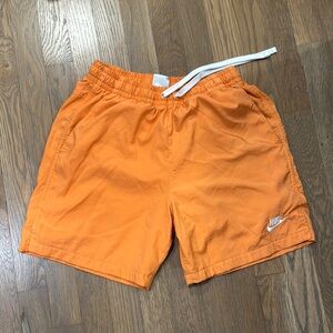 Nike Orange Athletic Shorts Lightweight Performance